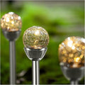 Cracked Glass Ball Lights Outdoor Garden Pathway Lights (3 Pack) D99982