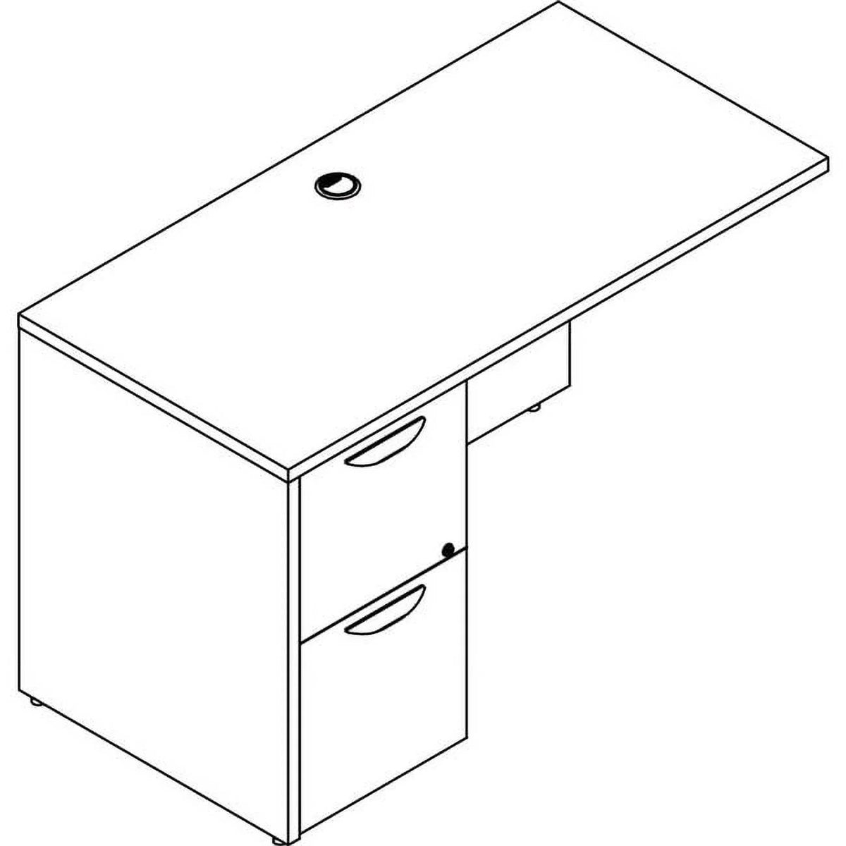 24 x 48 in. Gray Elm Laminate Desk Unit P107