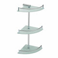3 Tier Corner Stainless Steel Glass Shelves Y4782