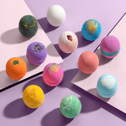 12 Bath Bombs Gift Set Shea & Coco Butter Handmade Z961161
