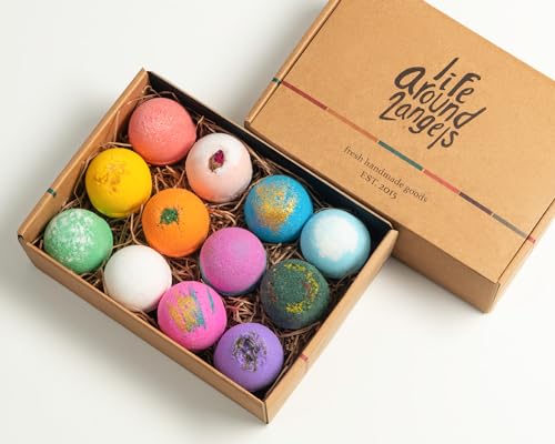 12 Bath Bombs Gift Set Shea & Coco Butter Handmade Z961161