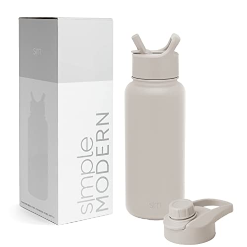 32oz Insulated Stainless Steel Water Bottle with Straw and Chug Lid A14940