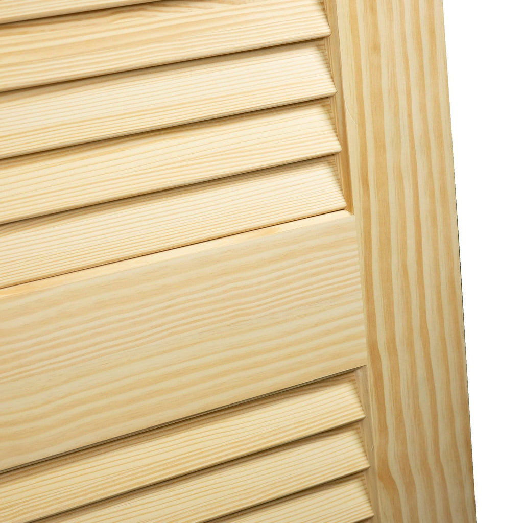 Louvered Solid Wood Primed Standard Door Q874
