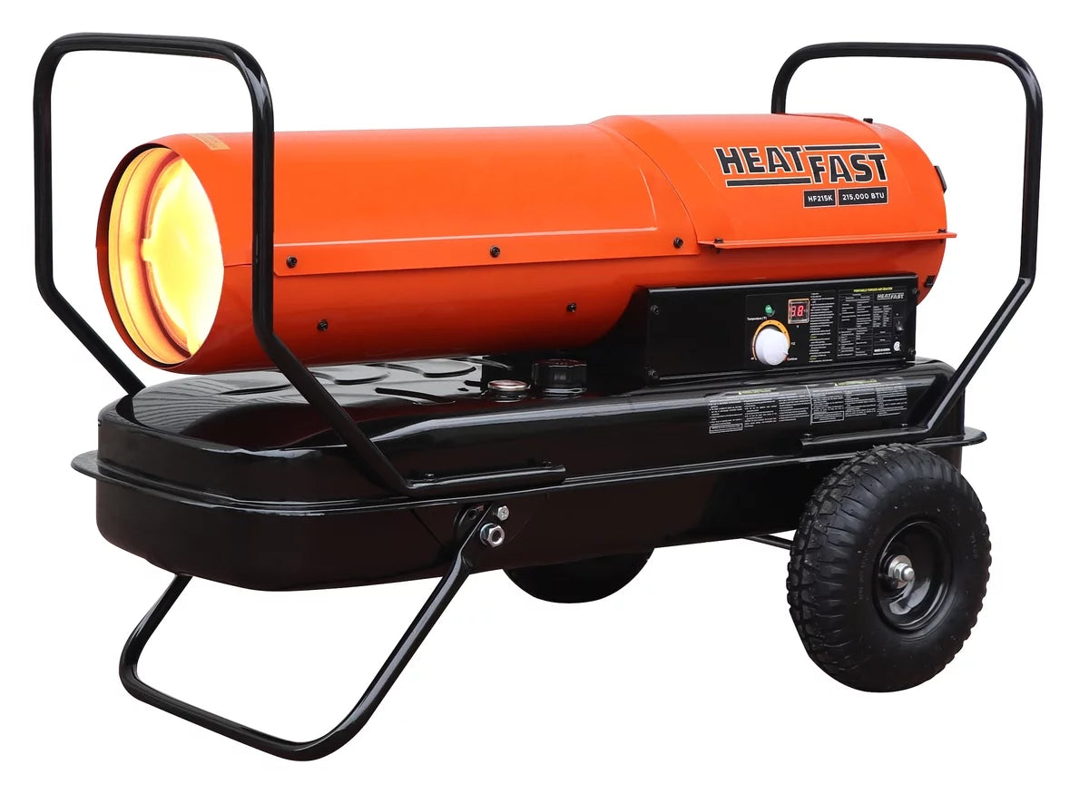 215,000 BTU Forced Air Kerosene Heater With Thermostat I35675