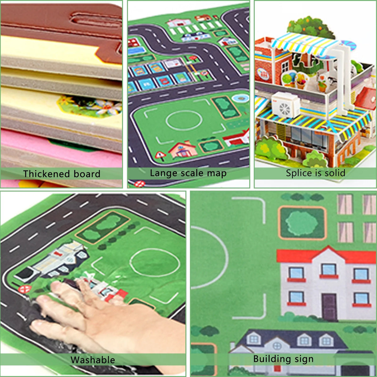 Construction Building Sets with 6 Cartoon Character Toys I1752