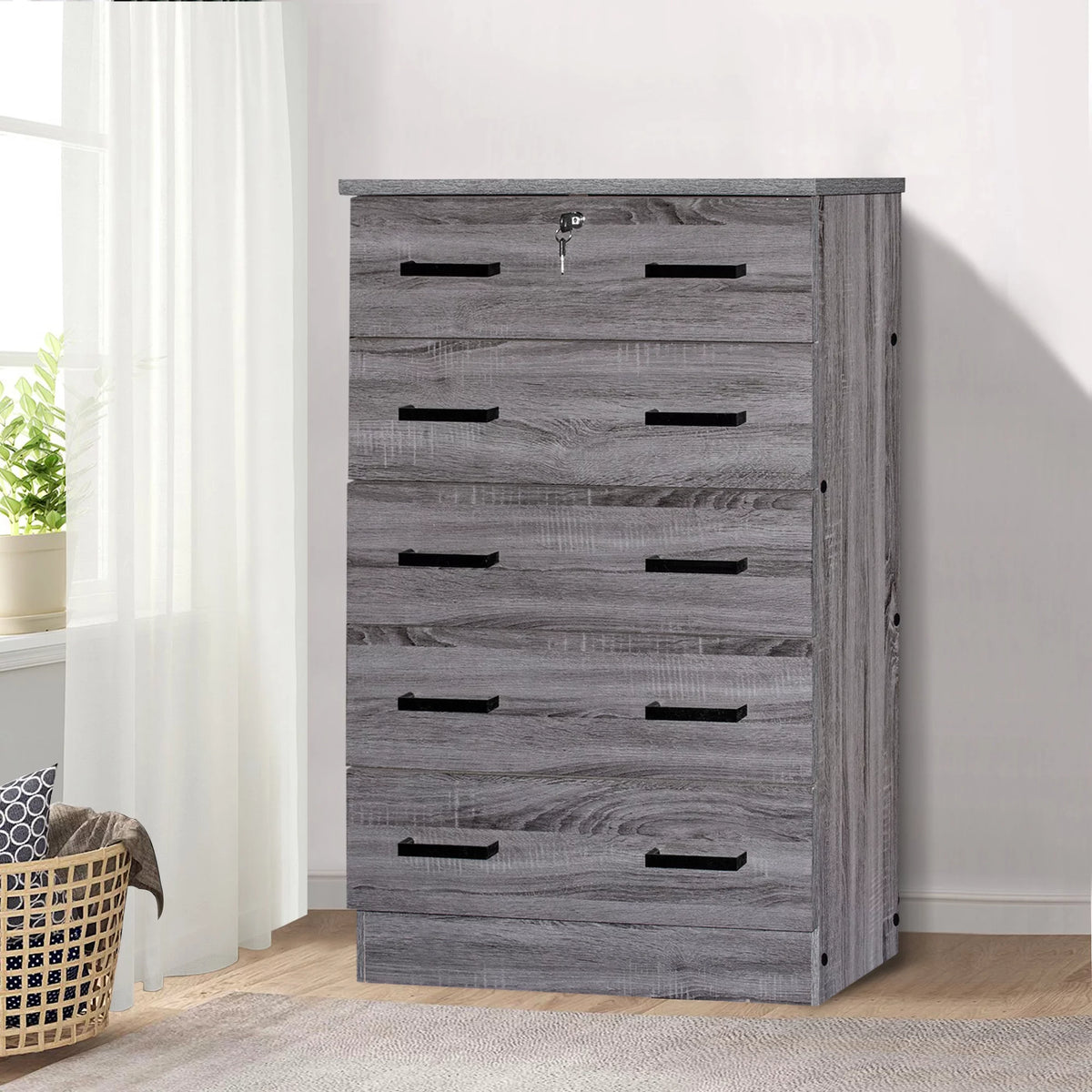 5 Drawer Chest with Lock S509