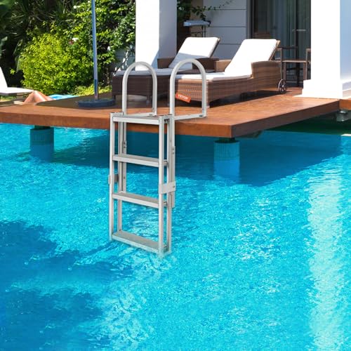 5 Steps Aluminum Retractable Dock Ladder L50114