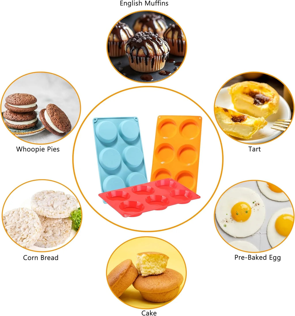3" Round Silicone Egg Mold Pan X45378