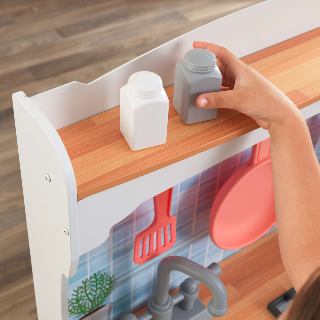 Gray and Pink Magnetic Play Kitchen J30318