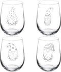 Set of 4 Stemless Wine Glass 17 oz U263