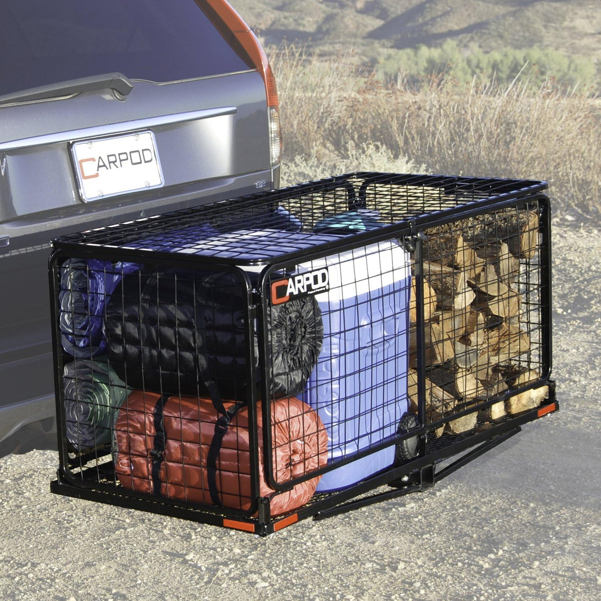 Side Folding Hitch Carrier with Lockable Lid M16120
