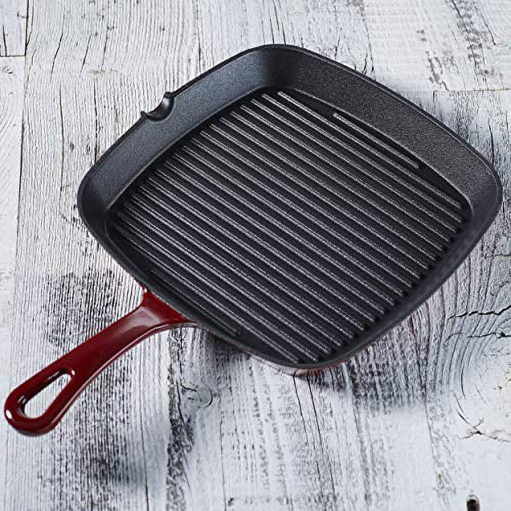 Enameled Cast Iron Square Grill Pan D18496