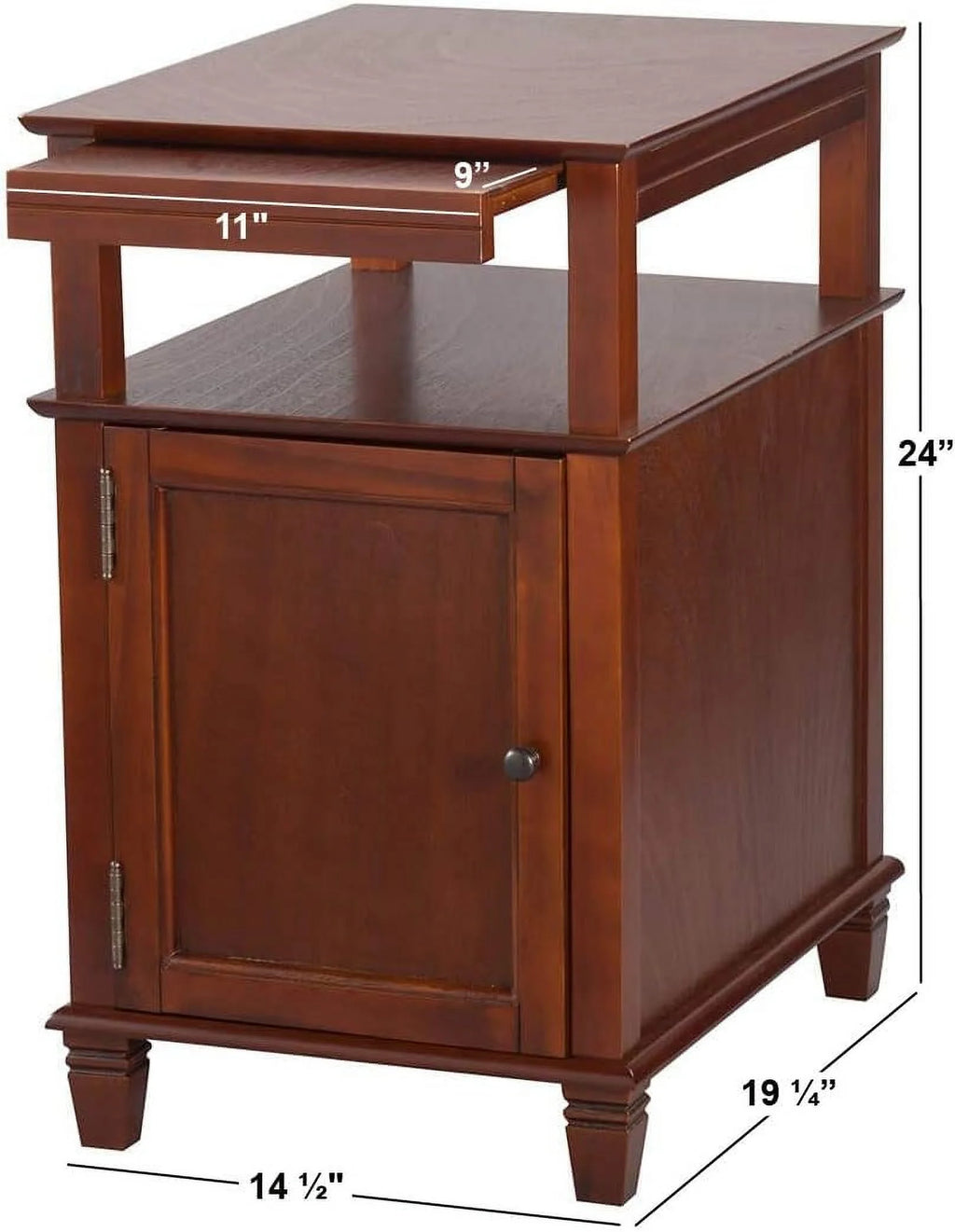 Mahogany Recliner Table with Slide-Out Shelf K440533
