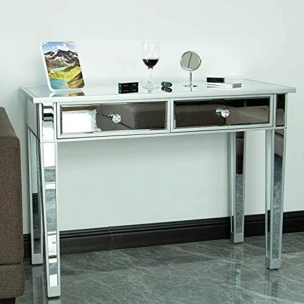 Mirrored Console Table with 2 Drawers L38114