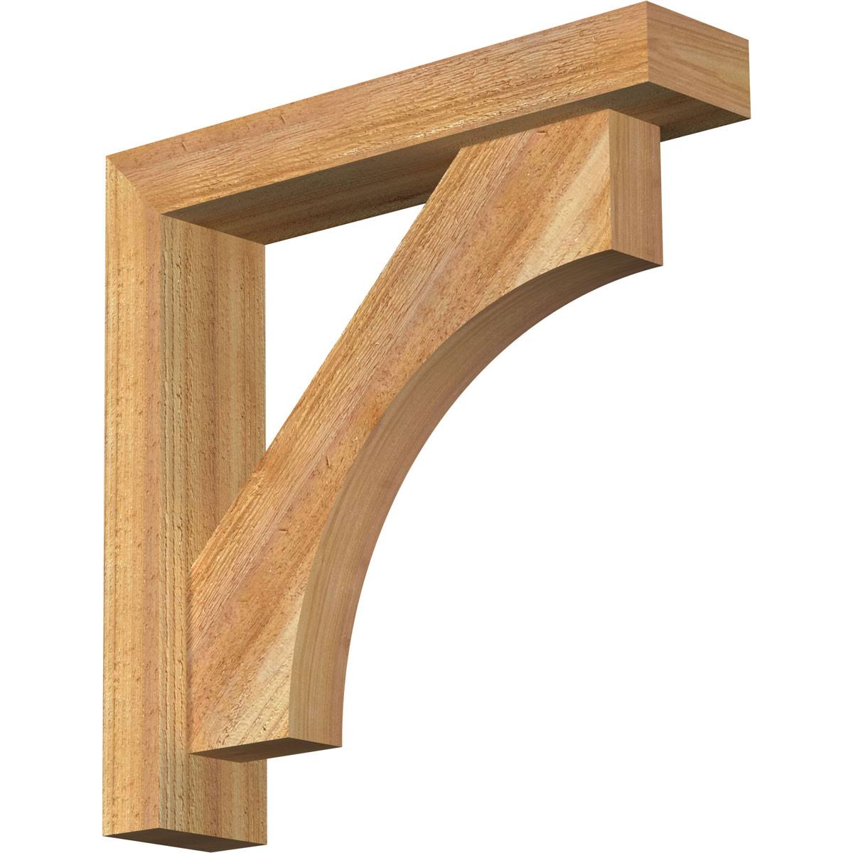4x22W x 18x22D x 18x22H Western Red Cedar Bracket with Offset Brace Q343140