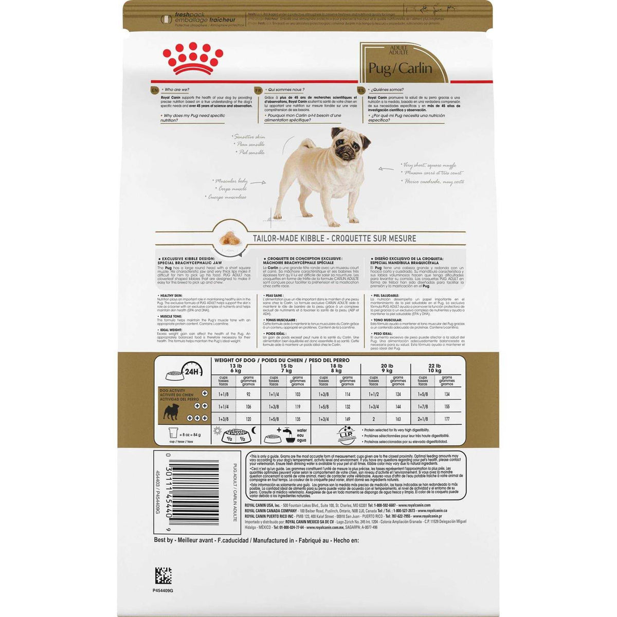Pug Adult Dry Dog Food M711