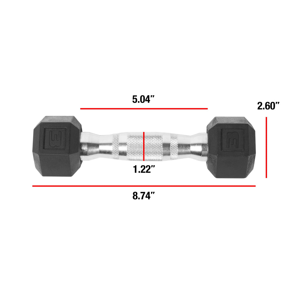 15lb Rubber Hex Dumbbell Z34081