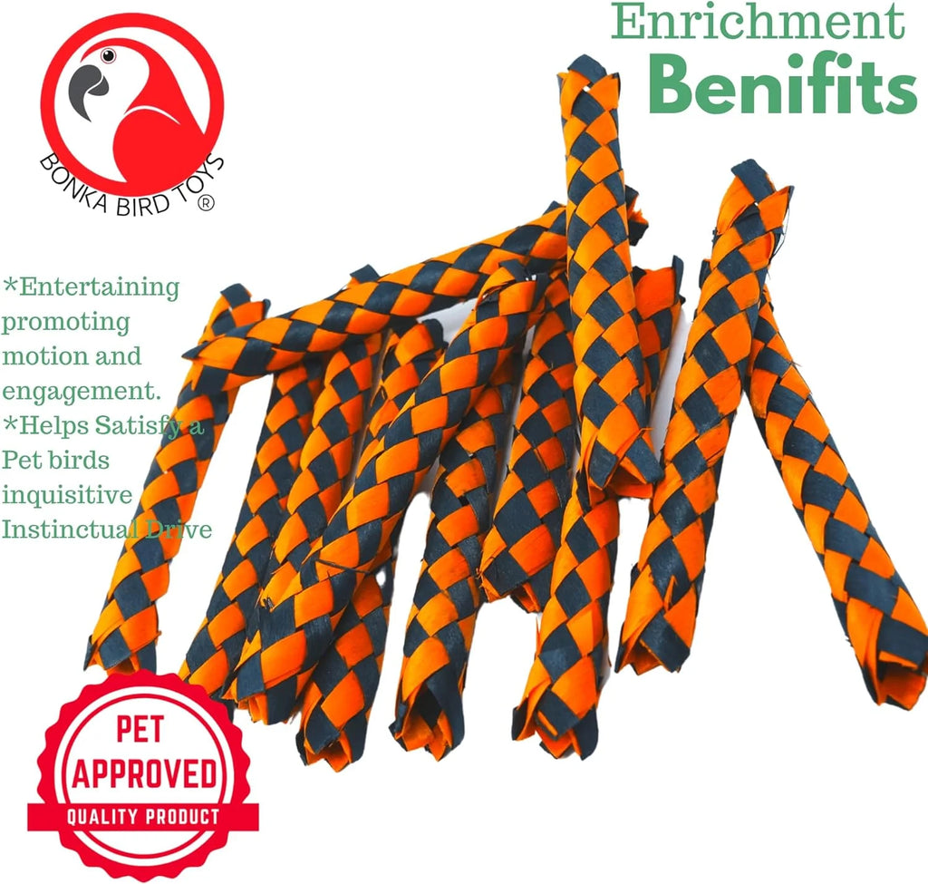 12 Finger Traps (5.50" X 0.75") Foot Talon Craft Part Cage Toy for Conure, African Grey, Pionus, and Similar (Green) L379