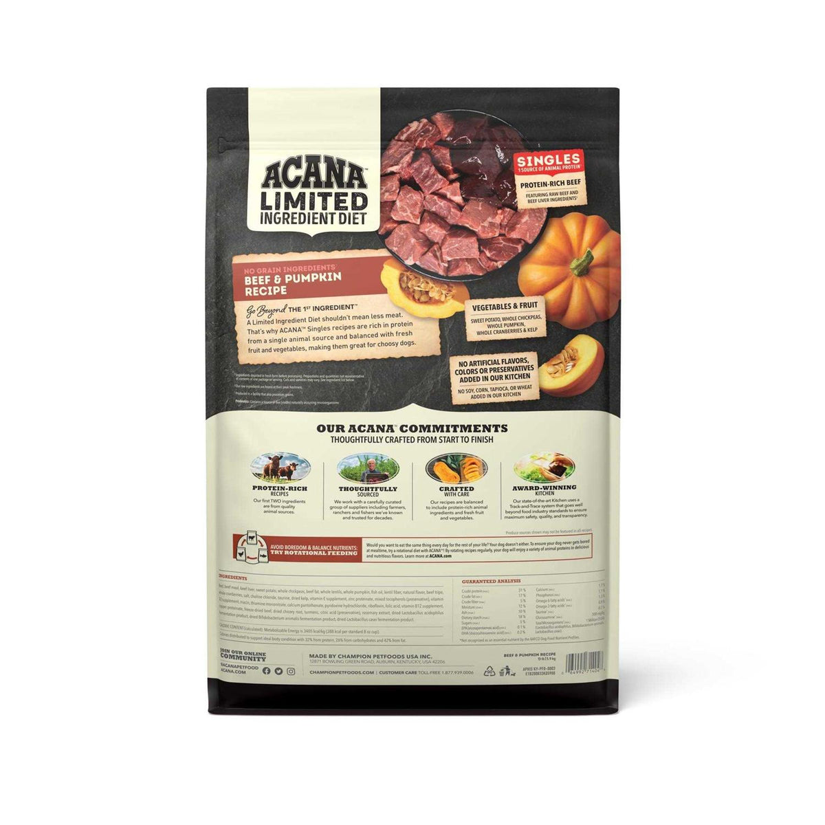 Beef & Pumpkin Dry Dog Food I8686