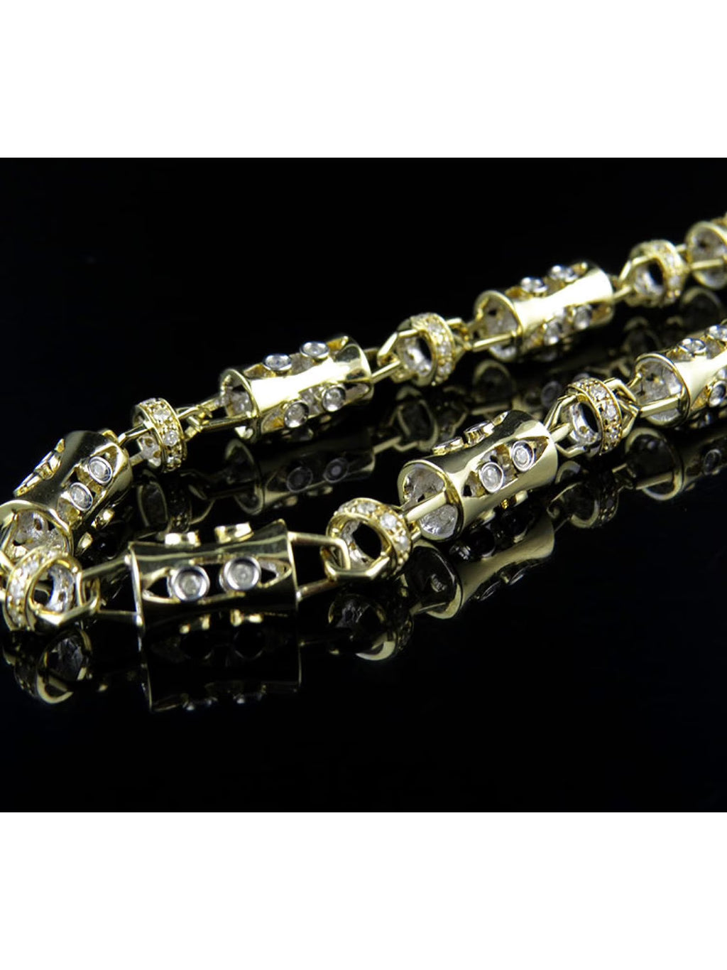 14k Yellow Gold Diamond Chain Necklace 30" C459314