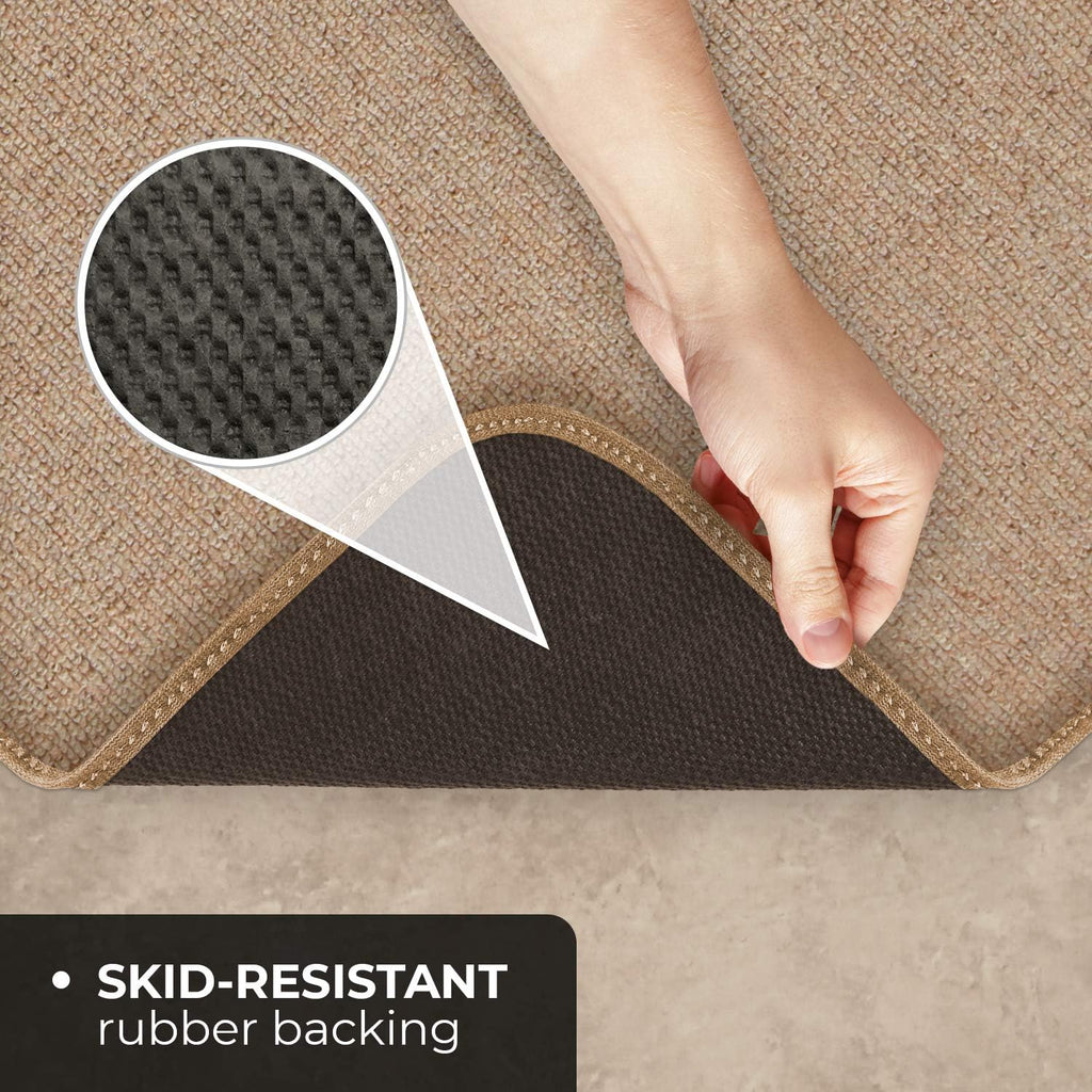 Pebble Beige 6 Feet X 36 Inches Skid-Resistant Carpet Runner U331