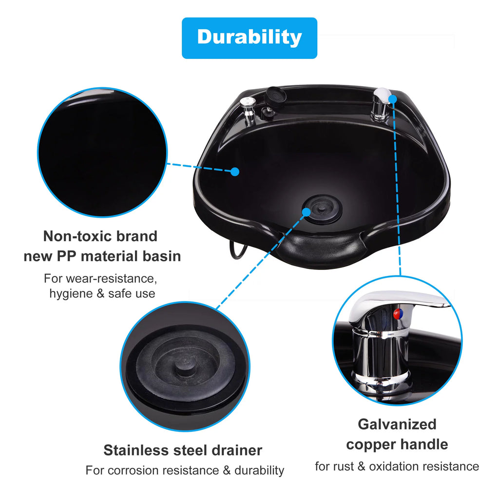 Shampoo Bowl with Vacuum Breaker and Neck Rest Y919731