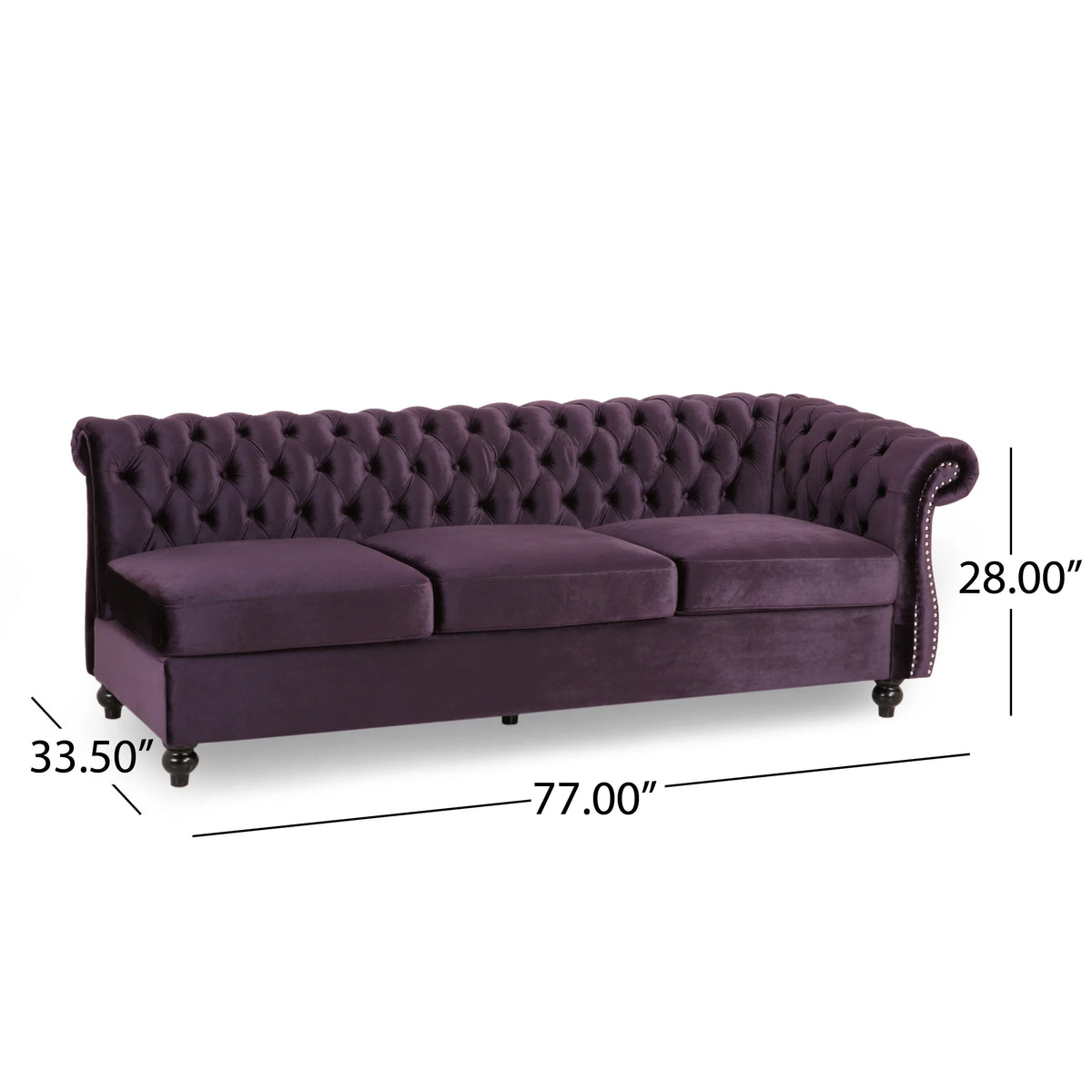 7 Seater Velvet Tufted Sectional H227