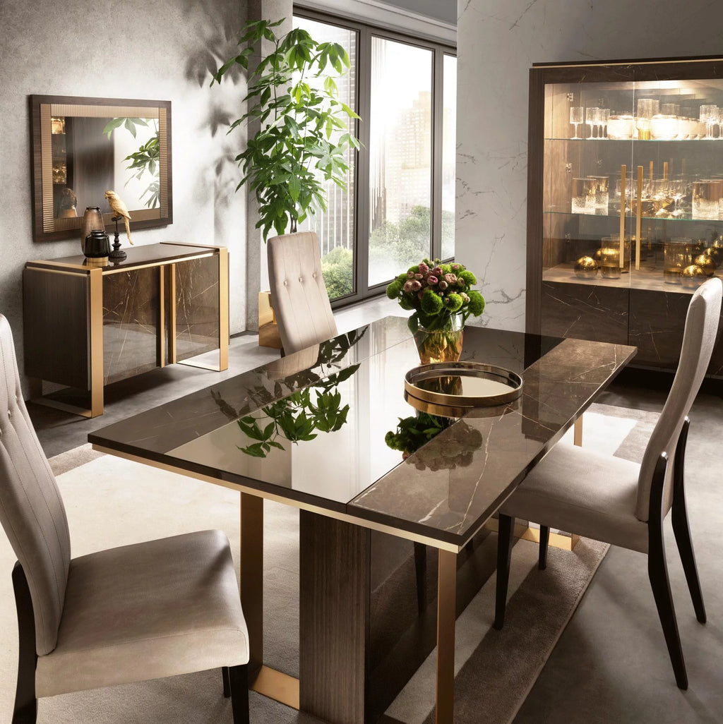 Brown Marble-finish 2 Doors Buffet E996