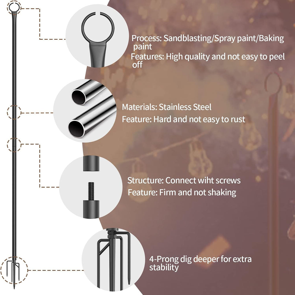 String Light Poles with Hooks 2PCS S46776