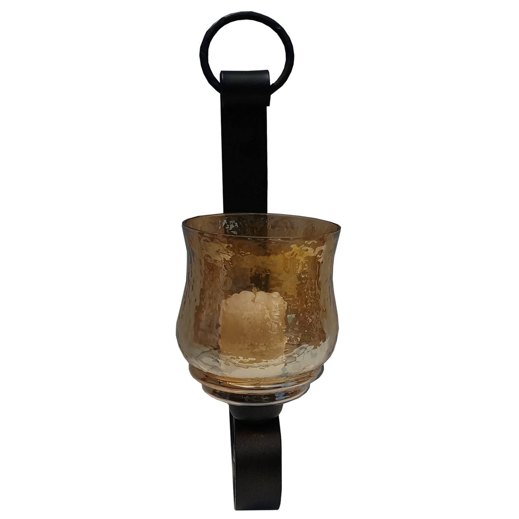 Set of 2 Bronze Wall Mounted Candle Holder Sconce S2163