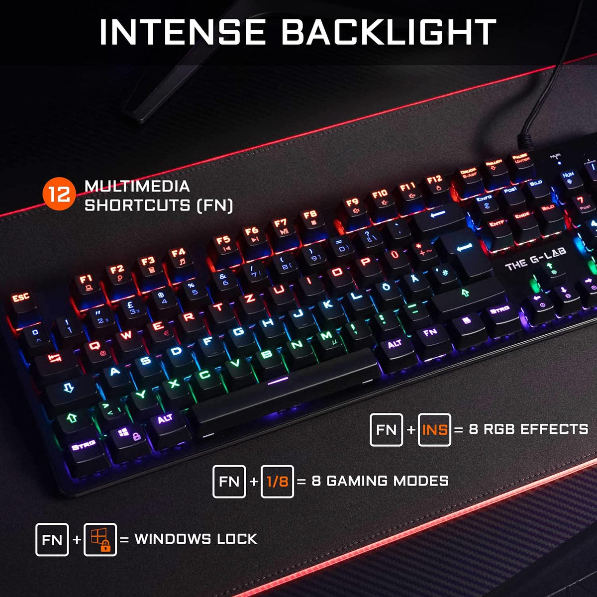 Wired RGB Backlit Mechanical Gaming Keyboard and Mouse T839900