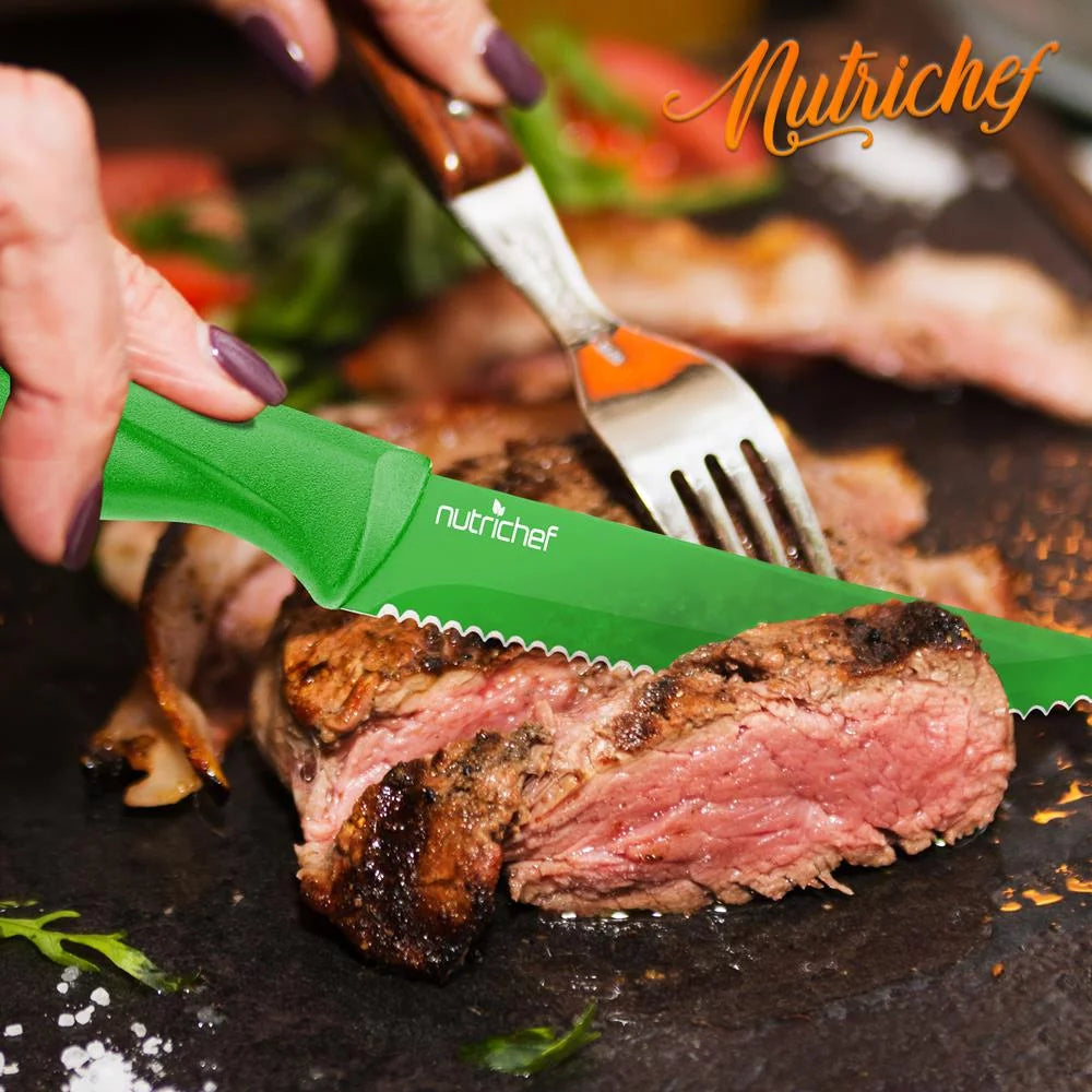 8 Piece Non-stick Stainless Steel Kitchen Knife Set S95402