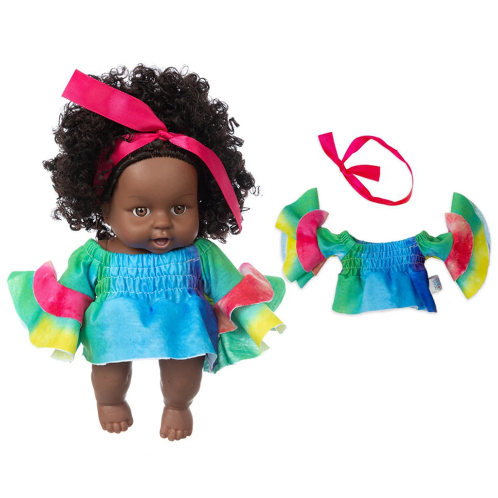 8 Inch Black Baby Dolls With Clothes Z183