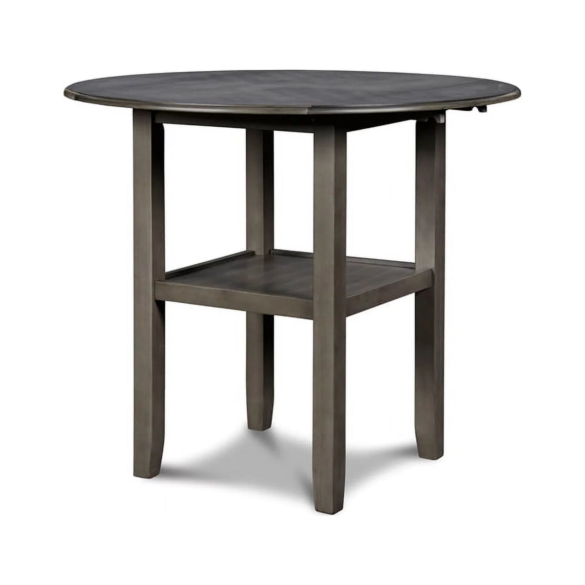Gray Solid Wood Drop Leaf Counter Table with 2 Chairs L59118