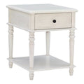 White Wood Side Accent Table Y446202