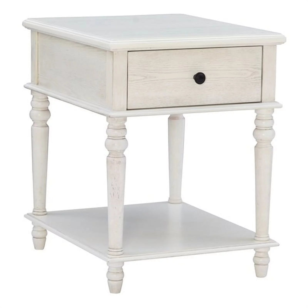 White Wood Side Accent Table Y446202