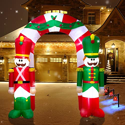 9FT Christmas Inflatable Arch with Lights D2448