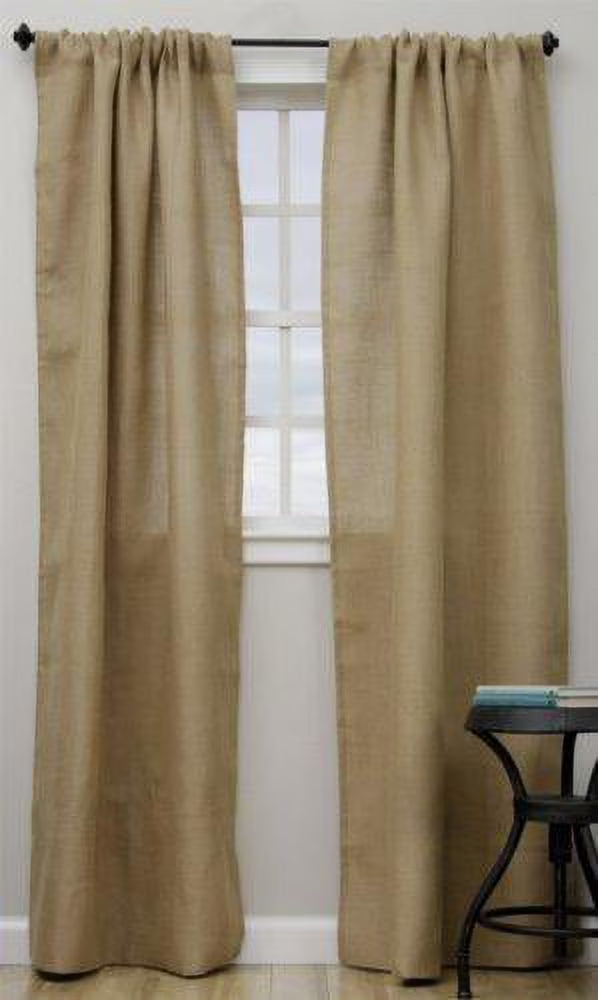 Burlap Lined Curtain Drape Panel 42 x 96 Inch D984126