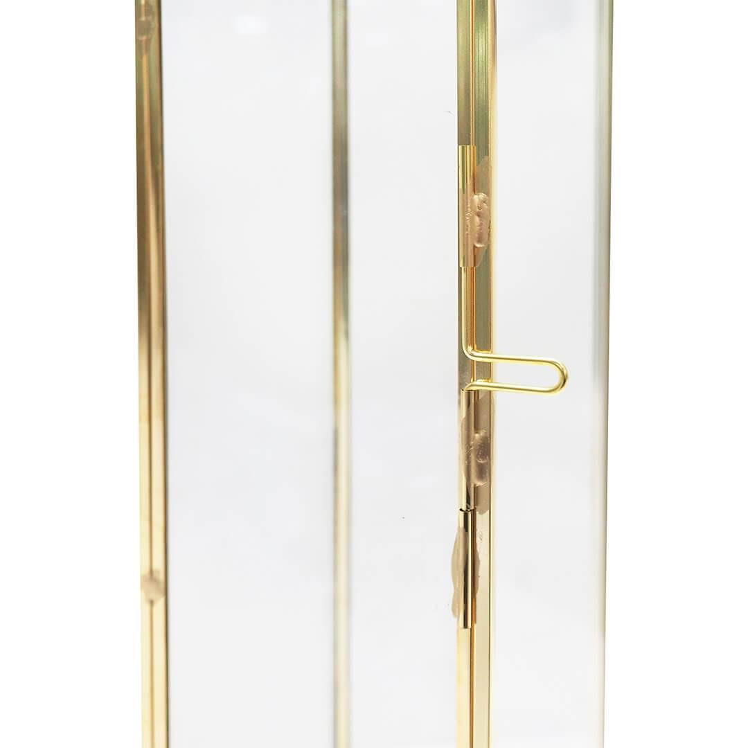 Black Glass Taper Candle Lantern Set X867