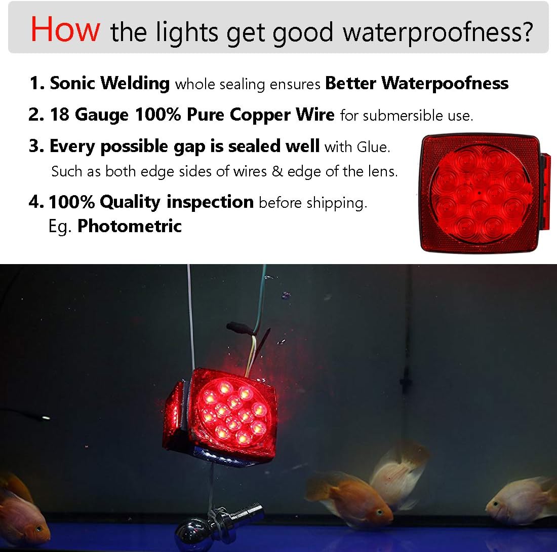12V Submersible LED Trailer Tail Light Kit M216