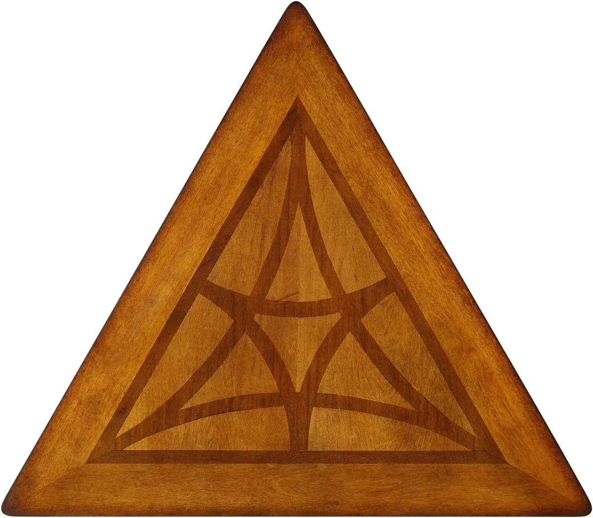 Walnut Triangle Accent Table K441958