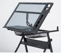 Adjustable Drafting Table Glass Desk Tracing Drawing Work Station J114