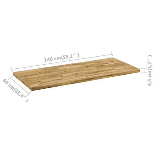 Solid Oak Wood Rectangular Table Top 55.1"x23.6" M3965