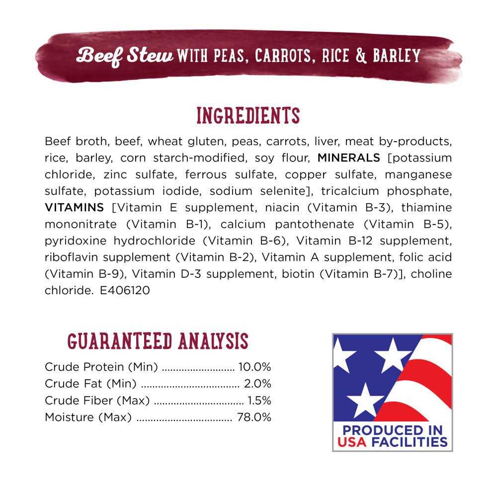 Beef Stew Prepared Meals Dog Food G37734