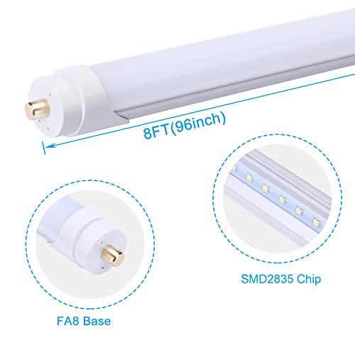 25-Pack 8ft 45W 5000K 4500LM Frosted LED Tube F486