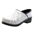 Printed Leather Clogs P5748