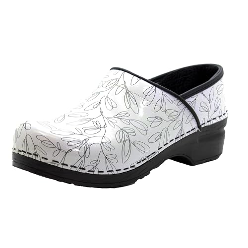 Printed Leather Clogs P5748