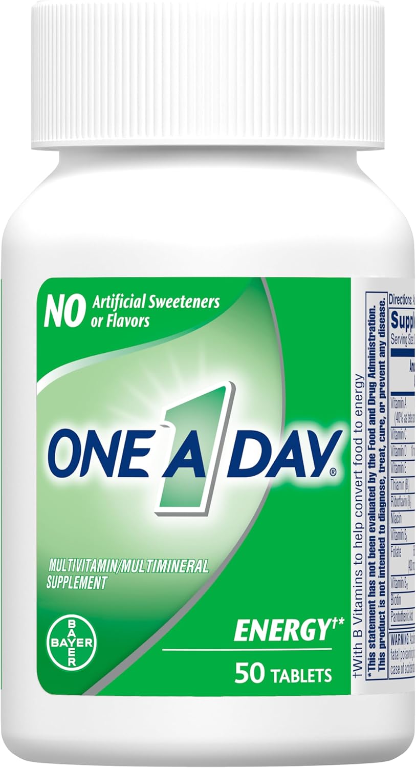 Multivitamin with Vitamin A, C, D, E, Zinc, Caffeine, Biotin, B6, B12, 50 Tablets T997