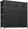 Black Grey 9 Drawer Dresser G8201
