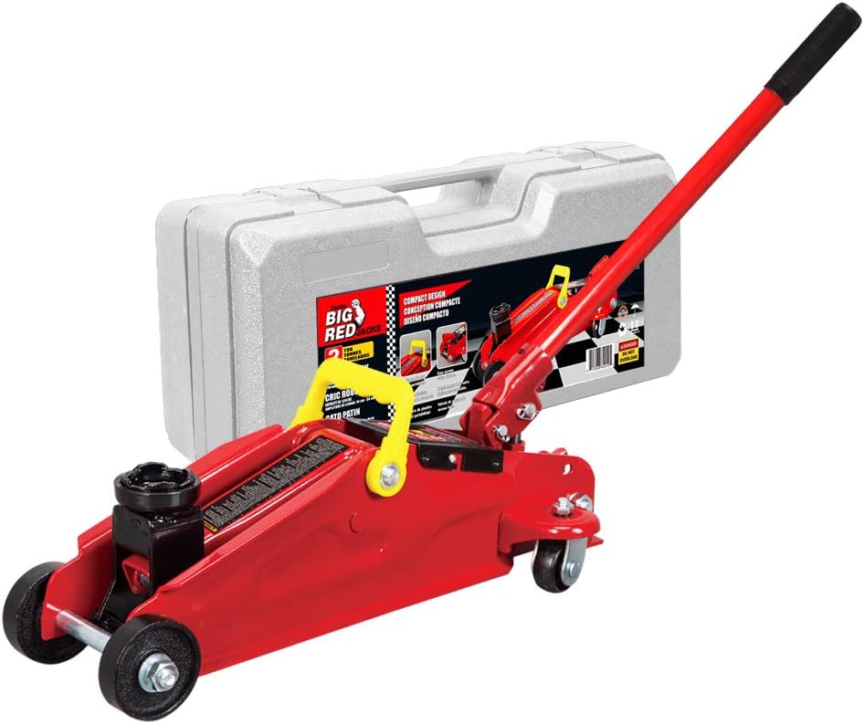 1.5 Ton Hydraulic Trolley Floor Jack with Carrying Case, Pack of 2 E38676